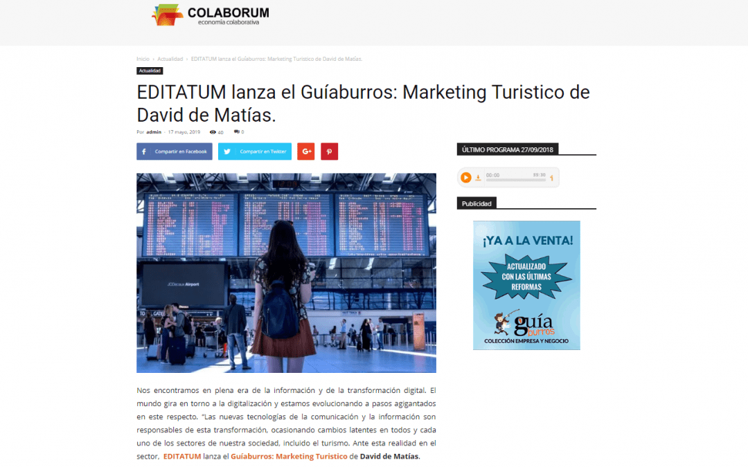 GuíaBurros: Marketing Turístico, de David de Matías, en Colaborum
